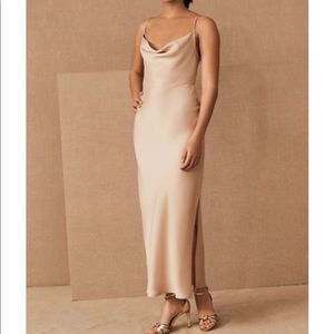 Cali Satin Charmeuse Midi Dres 
Style No. 59744698
Color: Oyster